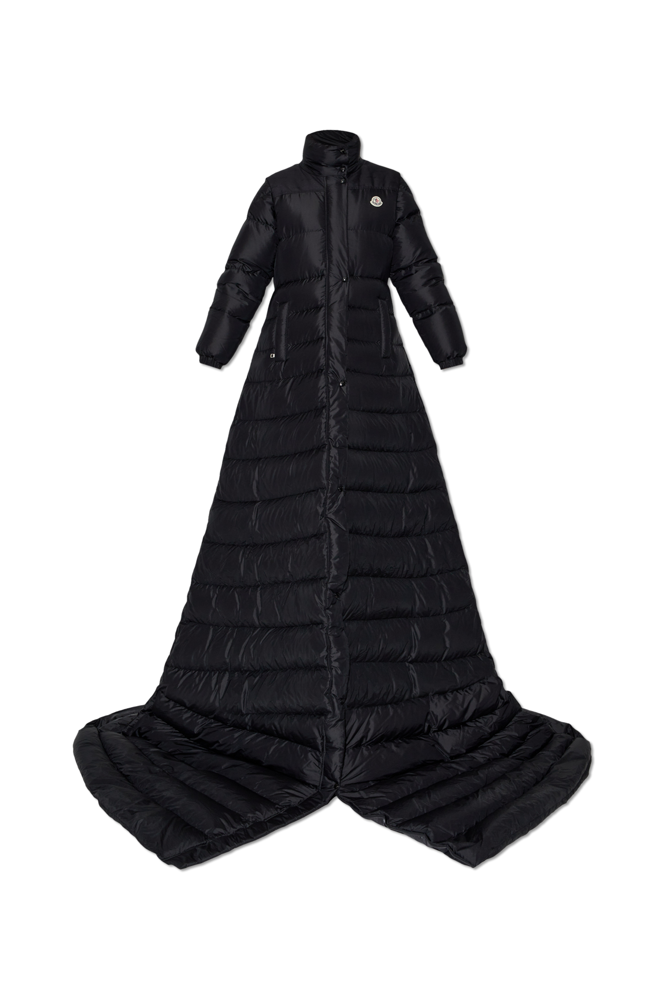 【ヴィンテージ】Rank:A☆MONCLER BLACK ロングコート 4 美品 モンクレール ロングコート 黒 オーバーサイズ